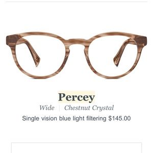 Warby Parker Percey Wide Glasses Chestnut Crystal